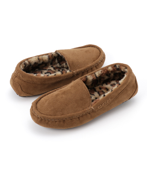 KOBE LETTUCE（コウベレタス）の「ふわもこエコファーが気持ちいい♪[無地/レオパード柄]フェイクムートンローファー/フラットシューズ/レディース[H526]/神戸レタス（モカシン/デッキシューズ・レディース・ライトピンク/その他/ブラック/グレー/キャメル/ブルー系その他/ライトグレー/ベージュ/ワイン/その他1/ピンク/ダークブラウン/マスタード・LL/S/L/M）」の12枚目の写真