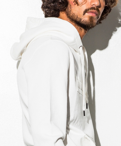 NUMBER (N)INE DENIM（ナンバーナインデニム）の「NUMBER (N)INE DENIM(ナンバーナインデニム)デニムロゴエンボスプルオーバーパーカ（パーカー・メンズ・ホワイト/ブラック/グレー・SMALL/MEDIUM/LARGE/X-LARGE）」の11枚目の写真