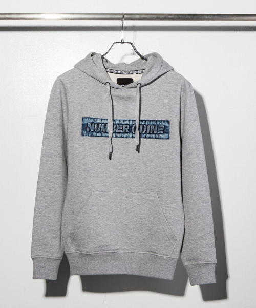 NUMBER (N)INE DENIM（ナンバーナインデニム）の「NUMBER (N)INE DENIM(ナンバーナインデニム)デニムロゴエンボスプルオーバーパーカ（パーカー・メンズ・ホワイト/ブラック/グレー・SMALL/MEDIUM/LARGE/X-LARGE）」の9枚目の写真