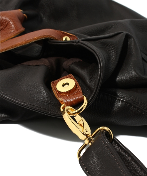 NANO universe(ナノユニバース)の「LN/ポーチ付Mini Tote Bag(トートバッグ・レディース・ブラック/キャメル/ダークブラウン・FREE)」の8枚目の写真