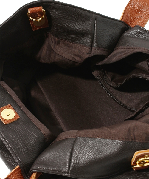 NANO universe(ナノユニバース)の「LN/ポーチ付Mini Tote Bag(トートバッグ・レディース・ブラック/キャメル/ダークブラウン・FREE)」の9枚目の写真