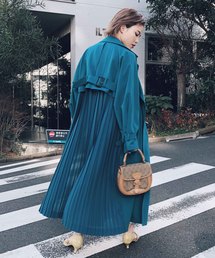 Ameri | SEE THROUGH BACK PLEATS TRENCH(トレンチコート)