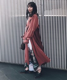 Ameri | SEE THROUGH BACK PLEATS TRENCH(トレンチコート)