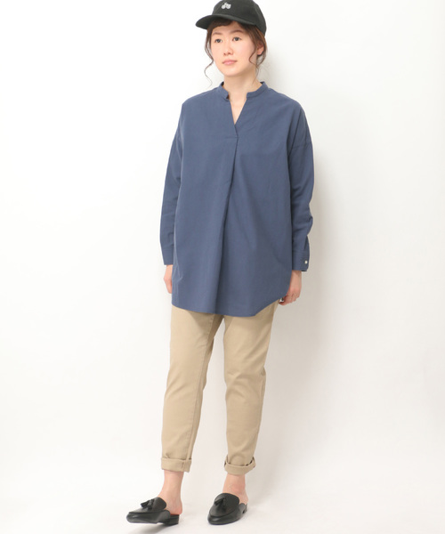 LBC(エルビーシー)の「コットンスキッパーチュニック(シャツ/ブラウス・レディース・その他27/ネイビー/ホワイト・MEDIUM/LARGE)」の7枚目の写真