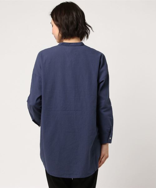 LBC(エルビーシー)の「コットンスキッパーチュニック(シャツ/ブラウス・レディース・その他27/ネイビー/ホワイト・MEDIUM/LARGE)」の4枚目の写真