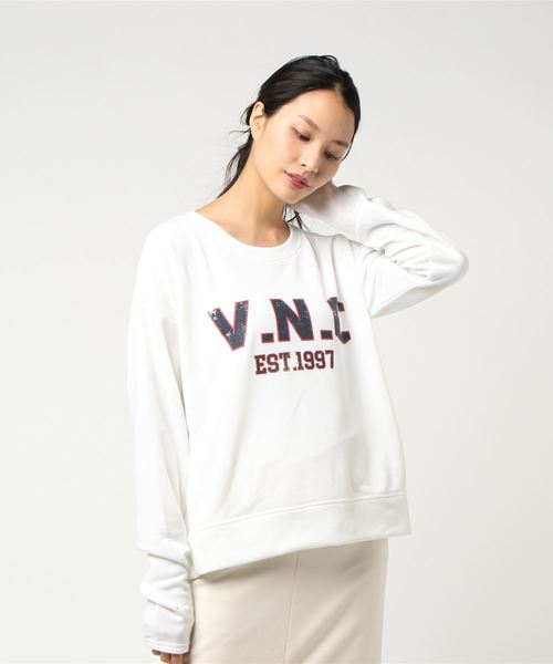 VENCEEXCHANGE（ヴァンスエクスチェンジ）の「VNCロゴロングスリーブトレーナー       （Tシャツ/カットソー・レディース・ホワイト/ブラック/アッシュグレー・MEDIUM）」の6枚目の写真