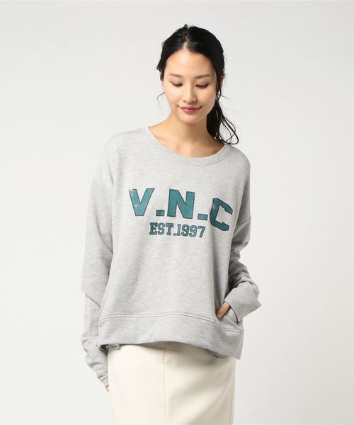 VENCEEXCHANGE（ヴァンスエクスチェンジ）の「VNCロゴロングスリーブトレーナー       （Tシャツ/カットソー・レディース・ホワイト/ブラック/アッシュグレー・MEDIUM）」の8枚目の写真