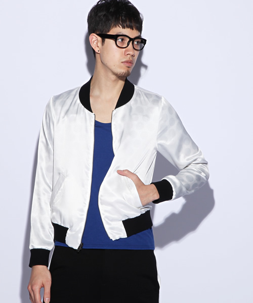 603（ロクマルサン）の「603　ドットMA-1（ブルゾン・メンズ・ホワイト/ブラック・40/42）」の5枚目の写真