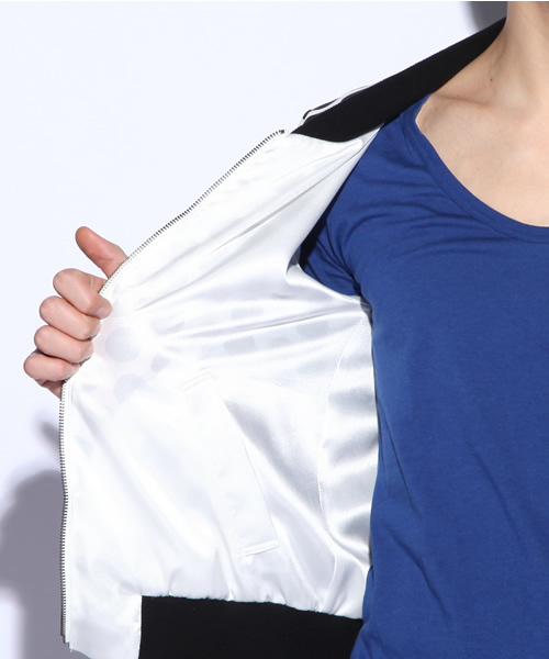 603（ロクマルサン）の「603　ドットMA-1（ブルゾン・メンズ・ホワイト/ブラック・40/42）」の9枚目の写真