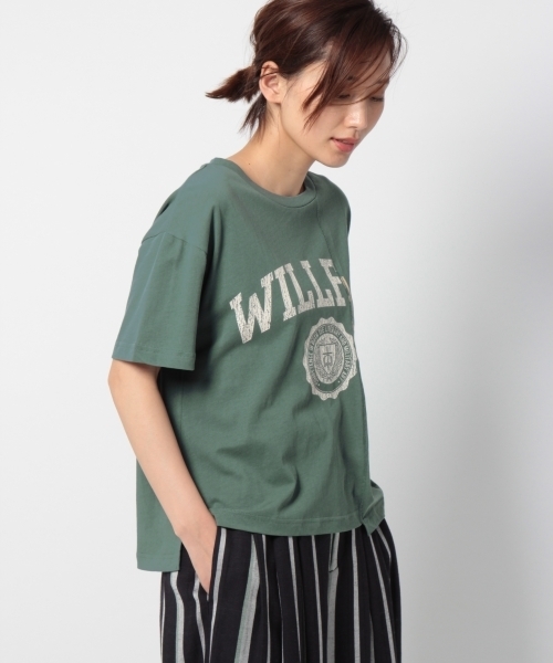 laboratory work（ラボラトリーワーク）の「リメイクタッチTシャツ（Tシャツ/カットソー・レディース・オフホワイト/ブラック/グリーン・MEDIUM）」の6枚目の写真