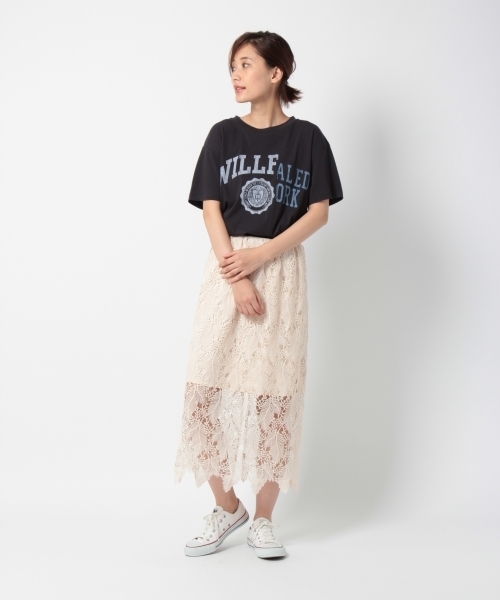 laboratory work（ラボラトリーワーク）の「リメイクタッチTシャツ（Tシャツ/カットソー・レディース・オフホワイト/ブラック/グリーン・MEDIUM）」の8枚目の写真