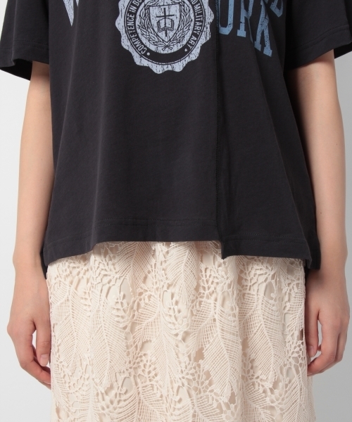 laboratory work（ラボラトリーワーク）の「リメイクタッチTシャツ（Tシャツ/カットソー・レディース・オフホワイト/ブラック/グリーン・MEDIUM）」の20枚目の写真