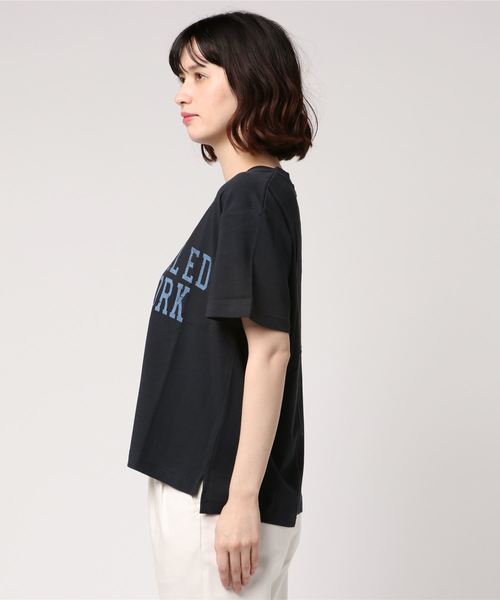 laboratory work（ラボラトリーワーク）の「リメイクタッチTシャツ（Tシャツ/カットソー・レディース・オフホワイト/ブラック/グリーン・MEDIUM）」の4枚目の写真