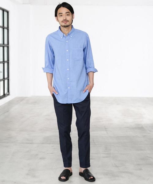 green label relaxing（グリーンレーベルリラクシング）の「NM ポリエステルツイル Wヘムナロー9分丈 アンクルパンツ（その他パンツ・メンズ・ブラック/ベージュ/ネイビー・L/S/M/XL）」の22枚目の写真