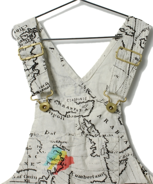 CIAOPANIC TYPY（チャオパニックティピー）の「KID'S MAPプリントサロペット（サロペット/オーバーオール・キッズ・ホワイト・85/105/125）」の3枚目の写真