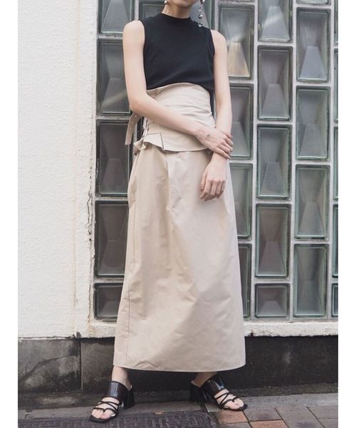 MURUA（ムルーア）の「2wayアタッチベルトスカート（スカート・レディース・ブラック/ベージュ/カーキ/キャメル・2/1）」の3枚目の写真