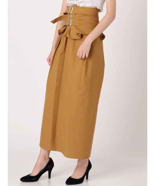 MURUA（ムルーア）の「2wayアタッチベルトスカート（スカート・レディース・ブラック/ベージュ/カーキ/キャメル・2/1）」の4枚目の写真