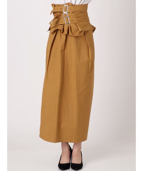 MURUA（ムルーア）の「2wayアタッチベルトスカート（スカート・レディース・ブラック/ベージュ/カーキ/キャメル・2/1）」の5枚目の写真