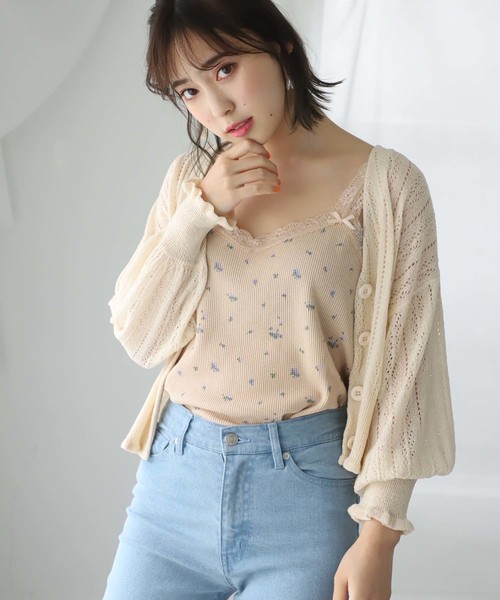 one after another NICE CLAUP(ワンアフターアナザーナイスクラップ)の「サーマルキャミ(キャミソール・レディース・グレー/オフホワイト/ホワイト系その他/ベージュ系その他・FREE)」の6枚目の写真