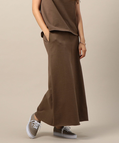 BEAUTY&YOUTH UNITED ARROWS(ビューティーアンドユースユナイテッドアローズ)の「BY ヘビーコットン裏毛マキシスカート о(スカート・レディース・モカ/ブラック/ナチュラル・FREE)」の3枚目の写真