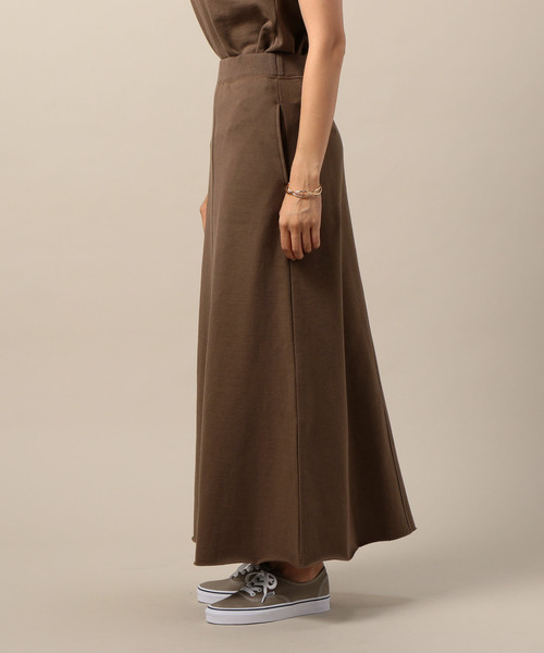 BEAUTY&YOUTH UNITED ARROWS(ビューティーアンドユースユナイテッドアローズ)の「BY ヘビーコットン裏毛マキシスカート о(スカート・レディース・モカ/ブラック/ナチュラル・FREE)」の7枚目の写真