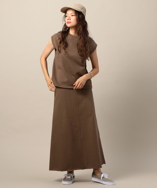 BEAUTY&YOUTH UNITED ARROWS(ビューティーアンドユースユナイテッドアローズ)の「BY ヘビーコットン裏毛マキシスカート о(スカート・レディース・モカ/ブラック/ナチュラル・FREE)」の18枚目の写真