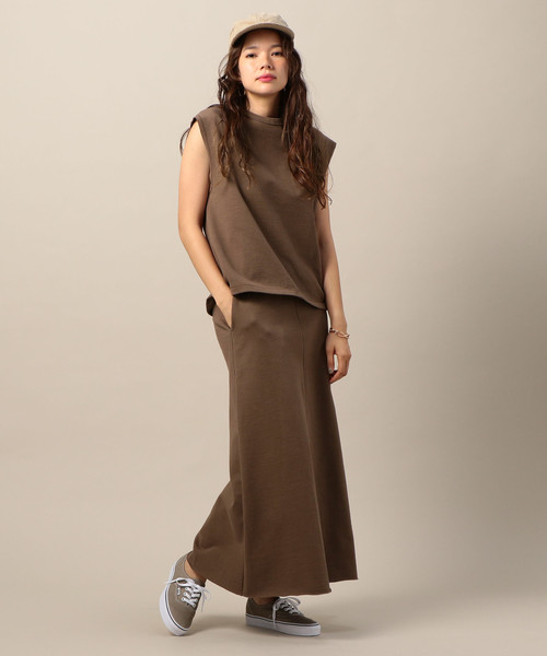 BEAUTY&YOUTH UNITED ARROWS(ビューティーアンドユースユナイテッドアローズ)の「BY ヘビーコットン裏毛マキシスカート о(スカート・レディース・モカ/ブラック/ナチュラル・FREE)」の13枚目の写真