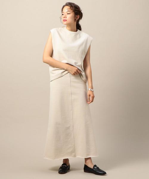 BEAUTY&YOUTH UNITED ARROWS(ビューティーアンドユースユナイテッドアローズ)の「BY ヘビーコットン裏毛マキシスカート о(スカート・レディース・モカ/ブラック/ナチュラル・FREE)」の11枚目の写真