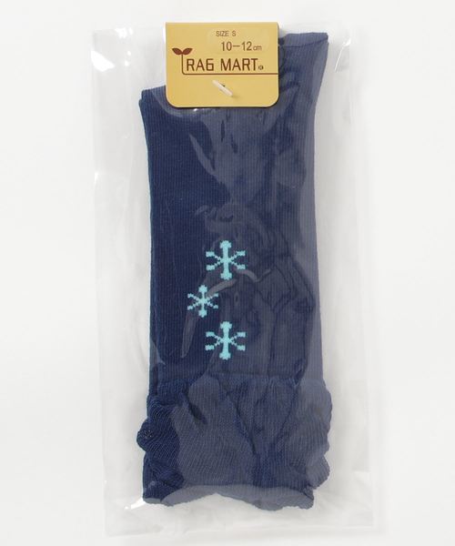 RAGMART（ラグマート）の「フリルハイソックス（ソックス/靴下・キッズ・ネイビー/ピンク/アイボリー・S/M/L）」の2枚目の写真
