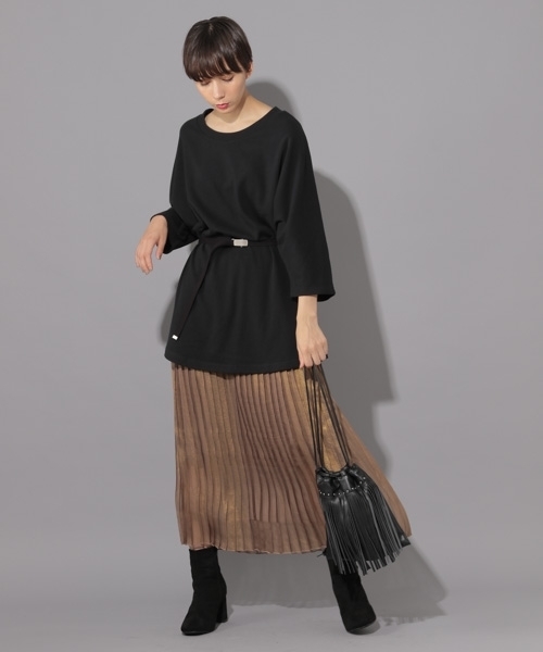 PAGEBOY（ページボーイ）の「ドルマンチュニックカットソー（Tシャツ/カットソー・レディース・オフホワイト/ブラック/ダークブラウン/ダークパープル・FREE）」の7枚目の写真