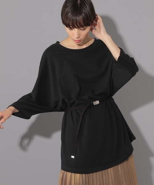 PAGEBOY（ページボーイ）の「ドルマンチュニックカットソー（Tシャツ/カットソー・レディース・オフホワイト/ブラック/ダークブラウン/ダークパープル・FREE）」の8枚目の写真