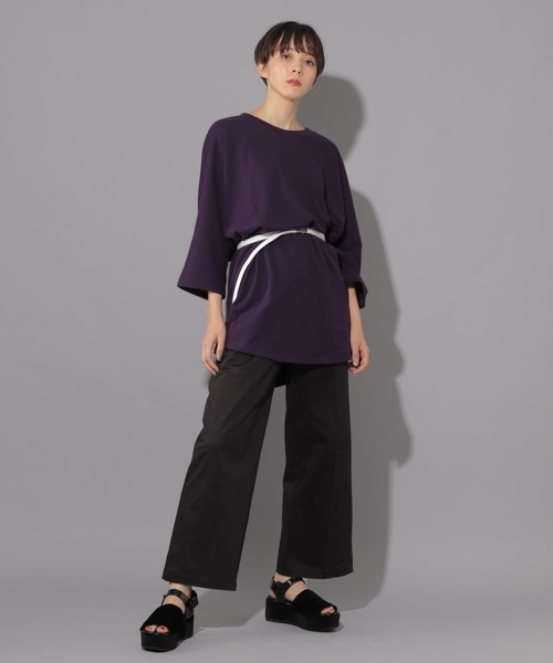 PAGEBOY（ページボーイ）の「ドルマンチュニックカットソー（Tシャツ/カットソー・レディース・オフホワイト/ブラック/ダークブラウン/ダークパープル・FREE）」の10枚目の写真