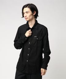 ブラック デニム ウェスタン シャツ