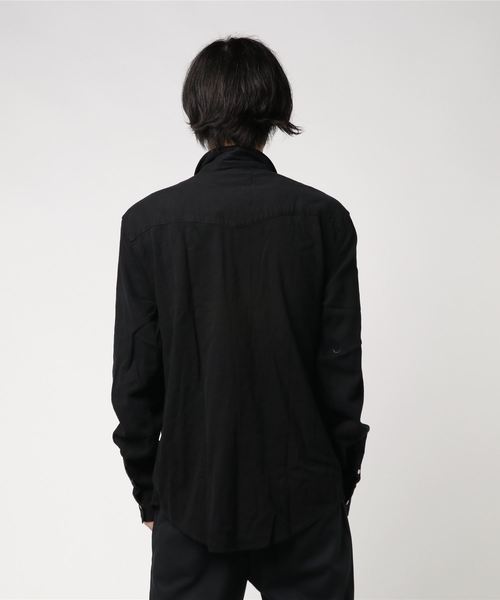 Calvin Klein Jeans（カルヴァンクラインジーンズ）の「ブラック デニム ウェスタン シャツ（シャツ/ブラウス・メンズ・ブルー・XL/S/M/L）」の2枚目の写真