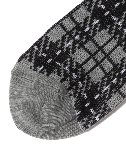 MIDWEST（ミッドウエスト）の「ANREALAGE　チェック柄ソックス（ソックス/靴下・メンズ・グリーン/ローズ・FREE）」の4枚目の写真