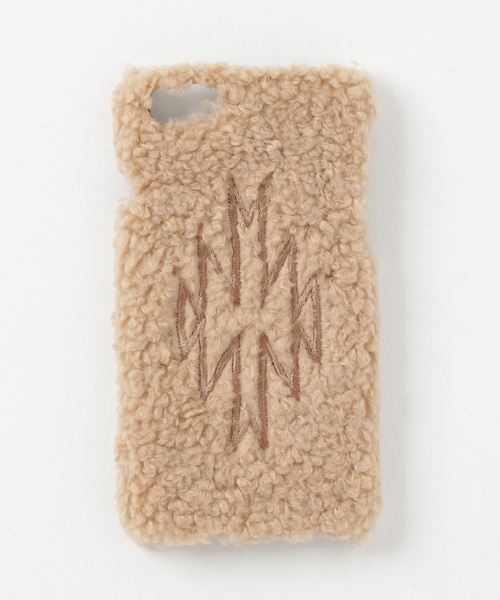 AZUL BY MOUSSY(アズールバイマウジー)の「ボアネイティブ刺繍スマホケース(モバイルアクセサリー)」|ベージュ