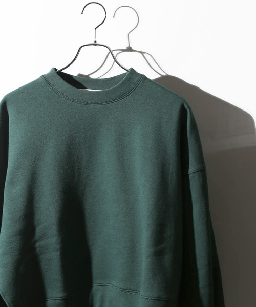 WEGO（ウィゴー）の「WEGO VINTAGE/ヘビーウェイトクロップドスウェット（スウェット・レディース・ブラック/ダークグリーン/ダークブラウン/オフホワイト/杢グレー/ワイン/グリーン系その他/ライトパープル/ライトベージュ・FREE）」の6枚目の写真