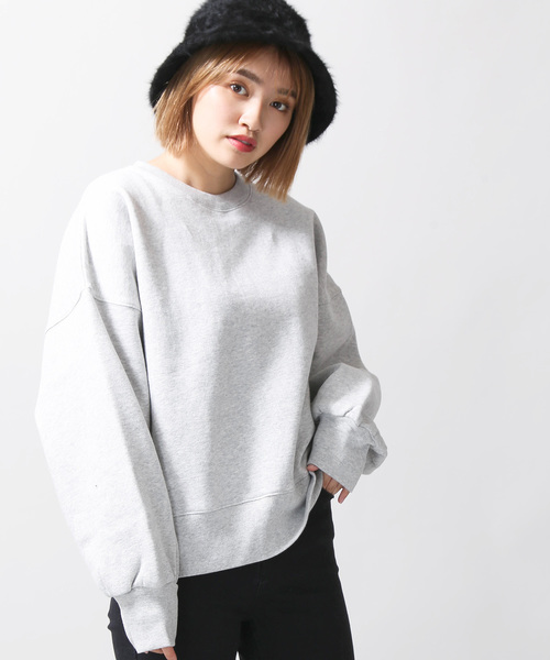 WEGO（ウィゴー）の「WEGO VINTAGE/ヘビーウェイトクロップドスウェット（スウェット・レディース・ブラック/ダークグリーン/ダークブラウン/オフホワイト/杢グレー/ワイン/グリーン系その他/ライトパープル/ライトベージュ・FREE）」の20枚目の写真