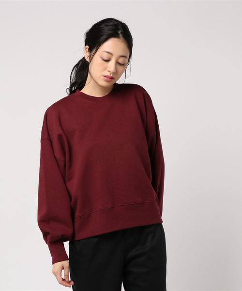 WEGO（ウィゴー）の「WEGO VINTAGE/ヘビーウェイトクロップドスウェット（スウェット・レディース・ブラック/ダークグリーン/ダークブラウン/オフホワイト/杢グレー/ワイン/グリーン系その他/ライトパープル/ライトベージュ・FREE）」の16枚目の写真