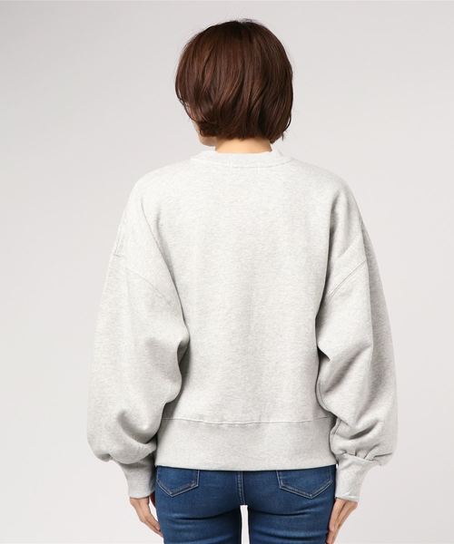 WEGO（ウィゴー）の「WEGO VINTAGE/ヘビーウェイトクロップドスウェット（スウェット・レディース・ブラック/ダークグリーン/ダークブラウン/オフホワイト/杢グレー/ワイン/グリーン系その他/ライトパープル/ライトベージュ・FREE）」の15枚目の写真