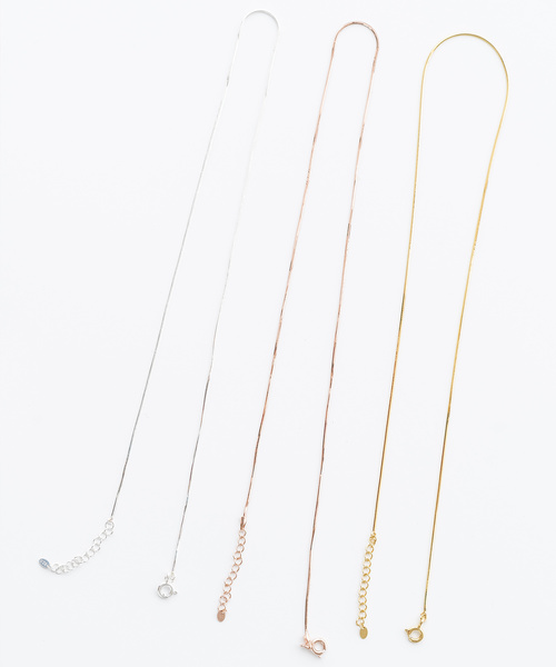 V シェブロン チョーカー ネックレス GOLD SILVER ROSEGOLD プレートチョーカー ゴールド×シルバー M