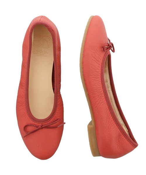 ENあしながおじさん（エンアシナガオジサン）の「〈ENあしながおじさん〉 バレエシューズ（バレエシューズ・レディース・ブラック/プラチナム/オレンジ/クリアブラック/ブラウン/ワインレッド・24.5cm/23.0cm/23.5cm/24.0cm/22.5cm）」の9枚目の写真