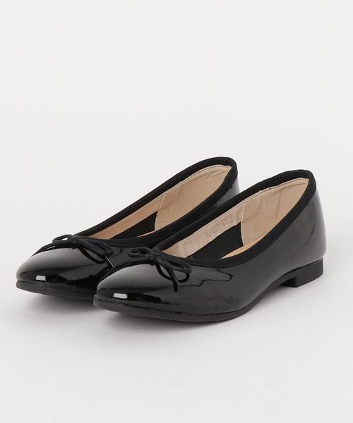 ENあしながおじさん（エンアシナガオジサン）の「〈ENあしながおじさん〉 バレエシューズ（バレエシューズ・レディース・ブラック/プラチナム/オレンジ/クリアブラック/ブラウン/ワインレッド・24.5cm/23.0cm/23.5cm/24.0cm/22.5cm）」の20枚目の写真