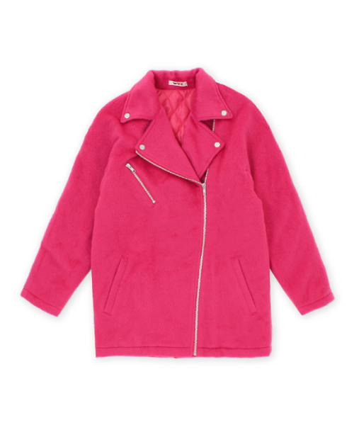 WC（ダブル シー）の「wc/ビックライダースコート（ライダースジャケット・レディース・ブラック/イエロー/ピンク・FREE）」の3枚目の写真