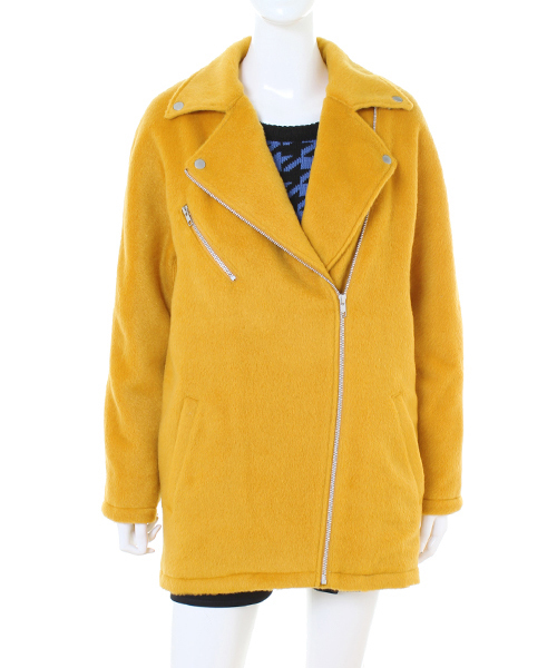 WC（ダブル シー）の「wc/ビックライダースコート（ライダースジャケット・レディース・ブラック/イエロー/ピンク・FREE）」の7枚目の写真