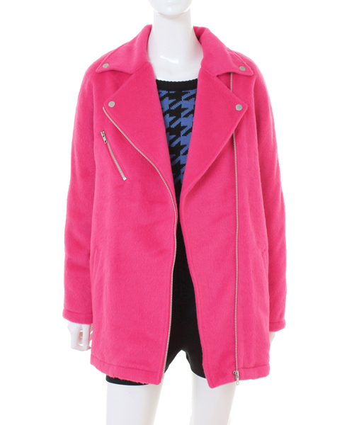 WC（ダブル シー）の「wc/ビックライダースコート（ライダースジャケット・レディース・ブラック/イエロー/ピンク・FREE）」の8枚目の写真