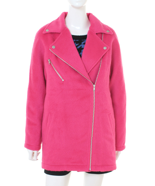 WC（ダブル シー）の「wc/ビックライダースコート（ライダースジャケット・レディース・ブラック/イエロー/ピンク・FREE）」の9枚目の写真