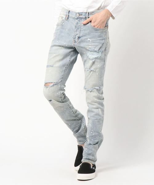 ADAM ET ROPE'(アダムエロペ)の「PURPLE SLIM JEANS(その他パンツ・メンズ・ブルー・M/X-SMALL/S)」の1枚目の写真