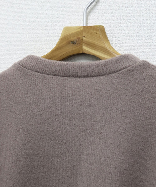 andme（アンドミー）の「ハイネック長袖起毛ワンピース スリット入り（ワンピース・レディース・アイボリー/チャコールグレー/ピンクベージュ/ブラック・M）」の22枚目の写真