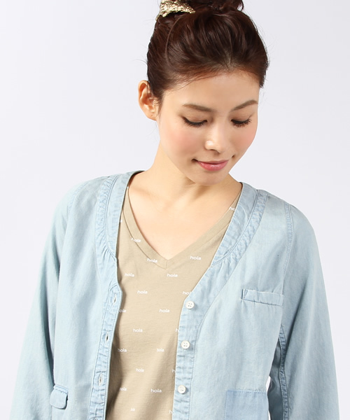 ARCHI（アーキ）の「NOGAL SHIRT（シャツ/ブラウス・レディース・ライトブルー・SMALL/MEDIUM）」の6枚目の写真